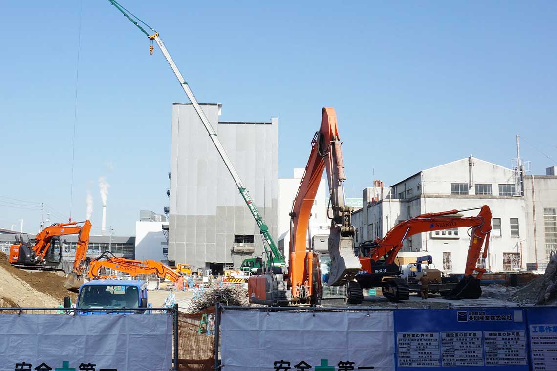 再開発が行われている徳山駅前賑わい交流施設の東側の近鉄松下百貨店跡地