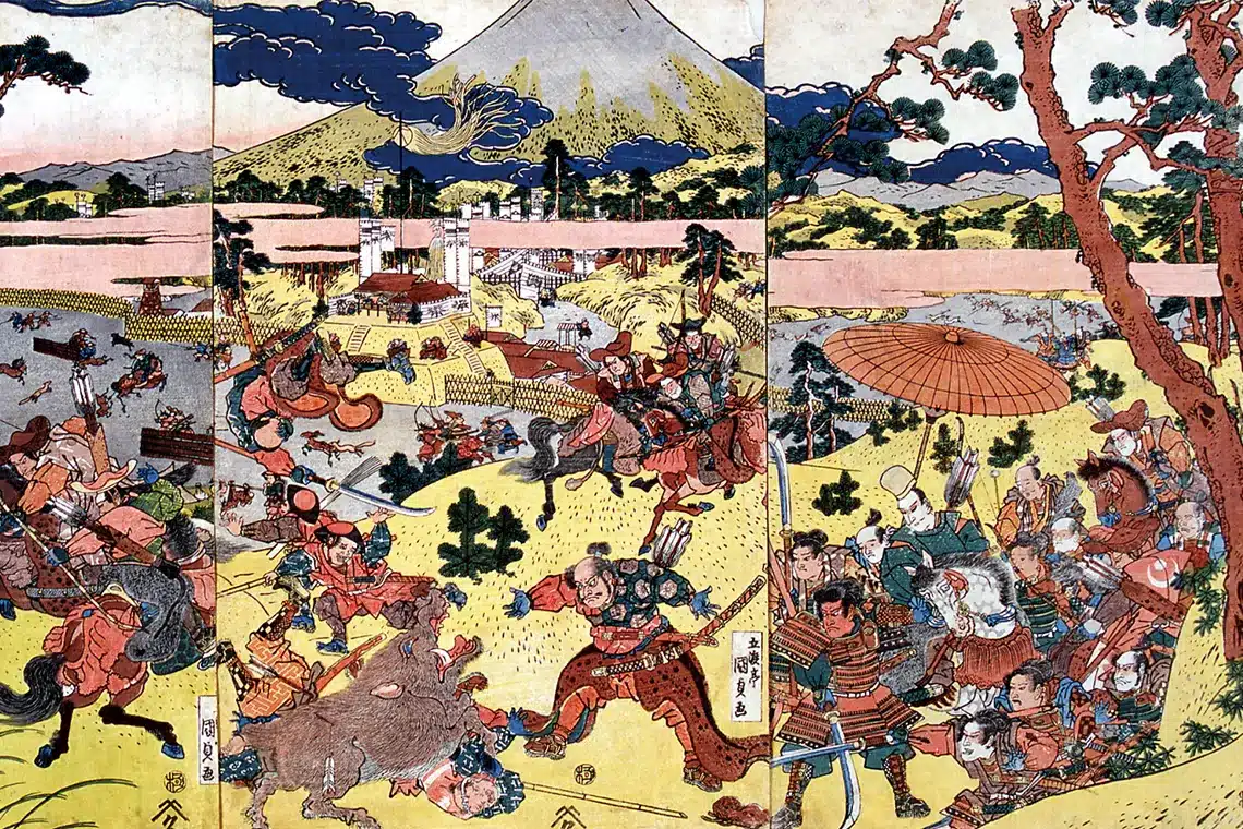 源頼朝公富士之裾野牧狩之図:歌川国貞