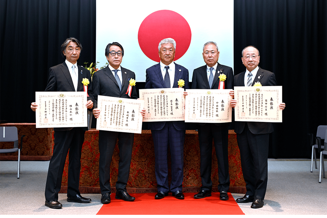 左から/横山武仁氏、本嶋重夫氏、佐々木富見夫氏、中西雅敬氏、柴田行夫氏