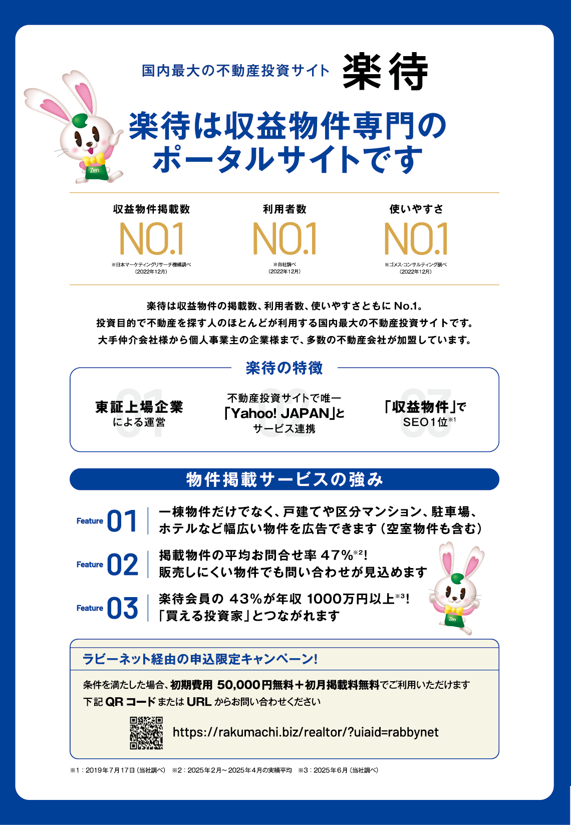 国内最大の不動産投資サイト 楽待